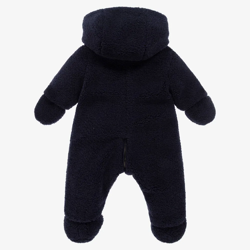 Navy Blue Reversible Puffer Snowsuit