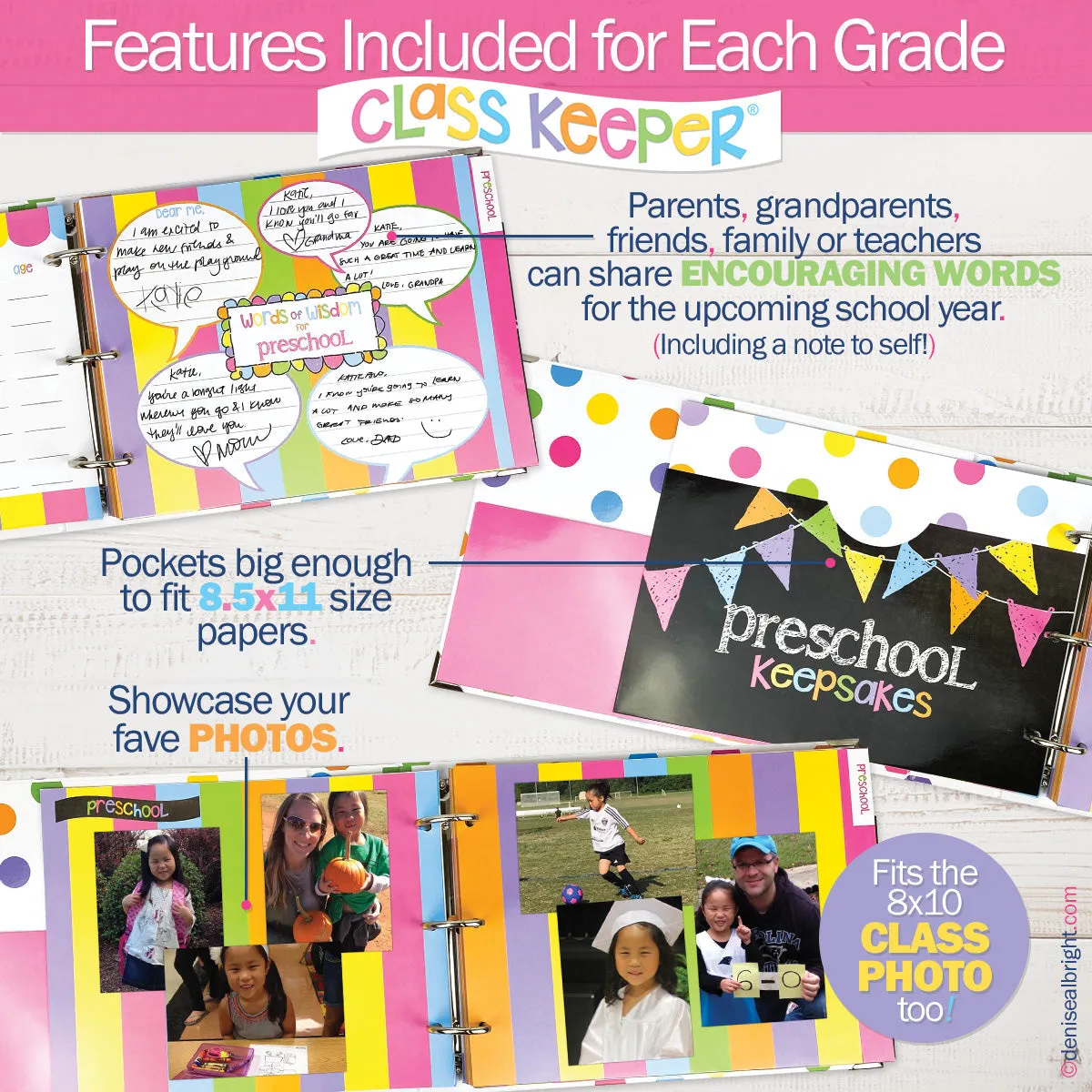 NEW! Mom Must-Have School Keepsake Kit | Class Keeper + Photo Prop Deck + School Stickers