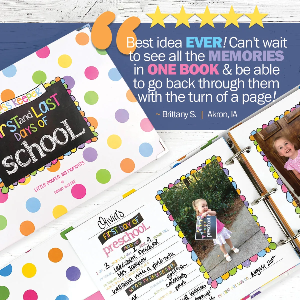 NEW! Mom Must-Have School Keepsake Kit | Class Keeper + Photo Prop Deck + School Stickers