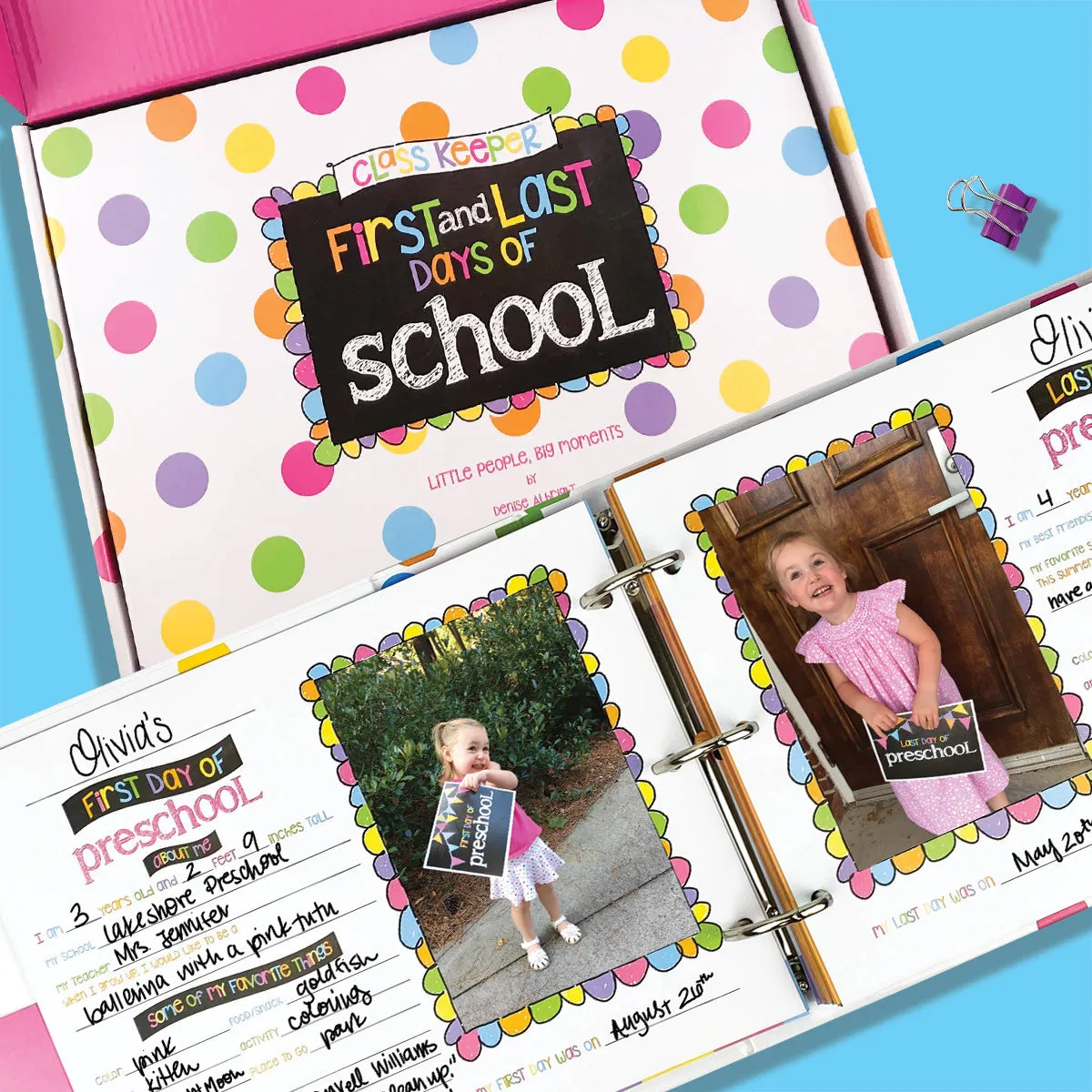 NEW! Mom Must-Have School Keepsake Kit | Class Keeper + Photo Prop Deck + School Stickers