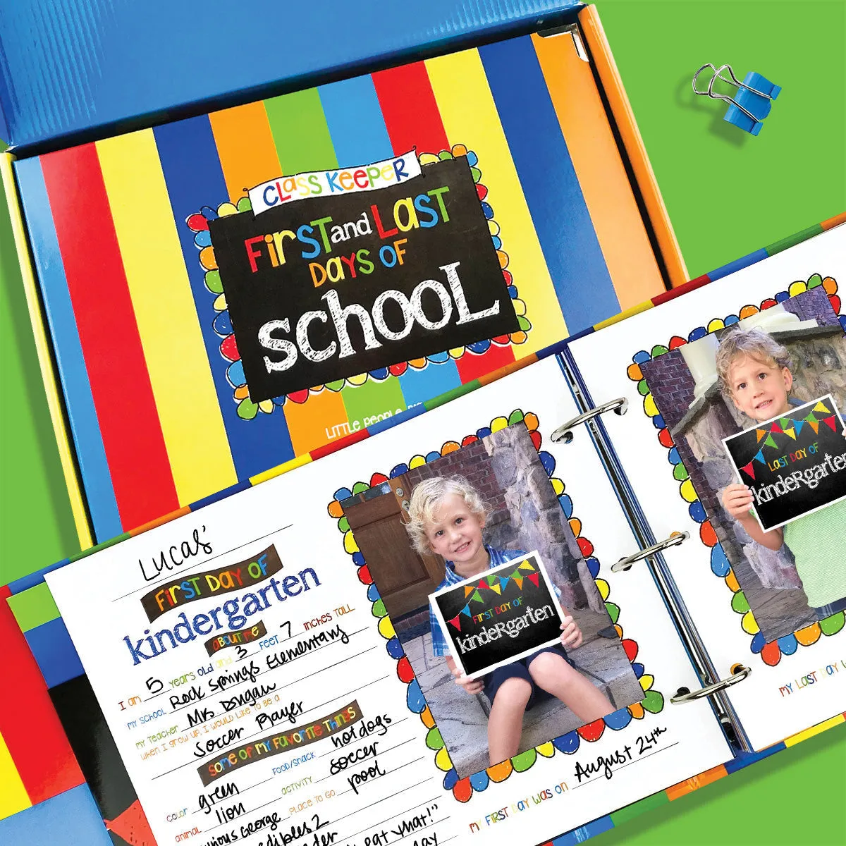 NEW! Mom Must-Have School Keepsake Kit | Class Keeper + Photo Prop Deck + School Stickers