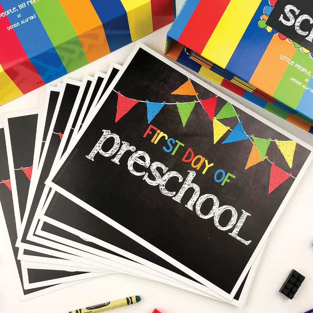 NEW! Mom Must-Have School Keepsake Kit | Class Keeper + Photo Prop Deck + School Stickers