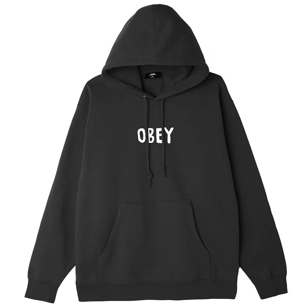 OBEY OG BOX FIT PREMIUM HOODED FLEECE // BLACK