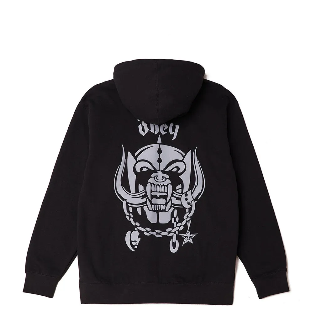 OBEY X MOTORHEAD WARPIG PREMIUM HOODED FLEECE // BLACK