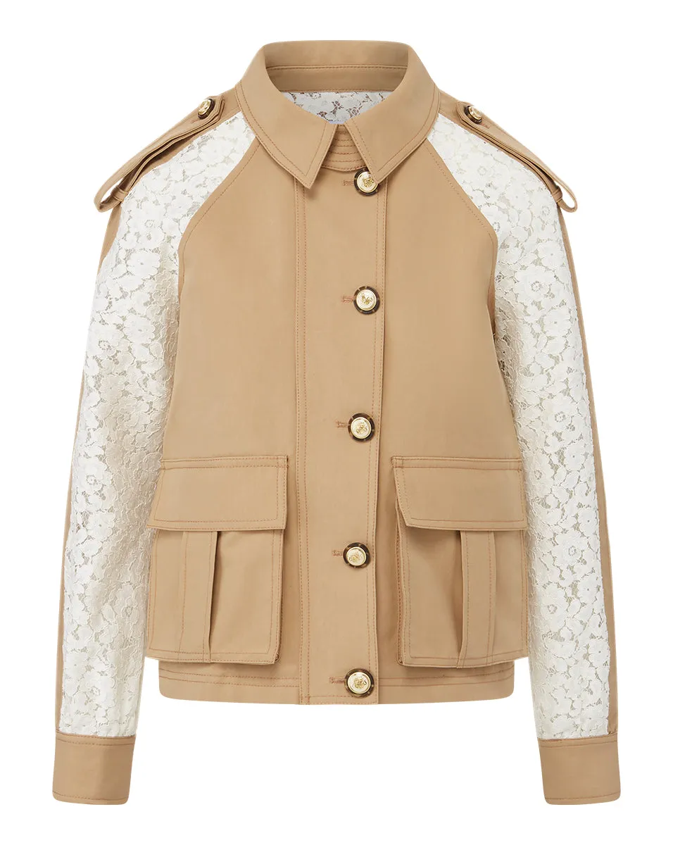 Oda Mixed-Media Dickey Coat