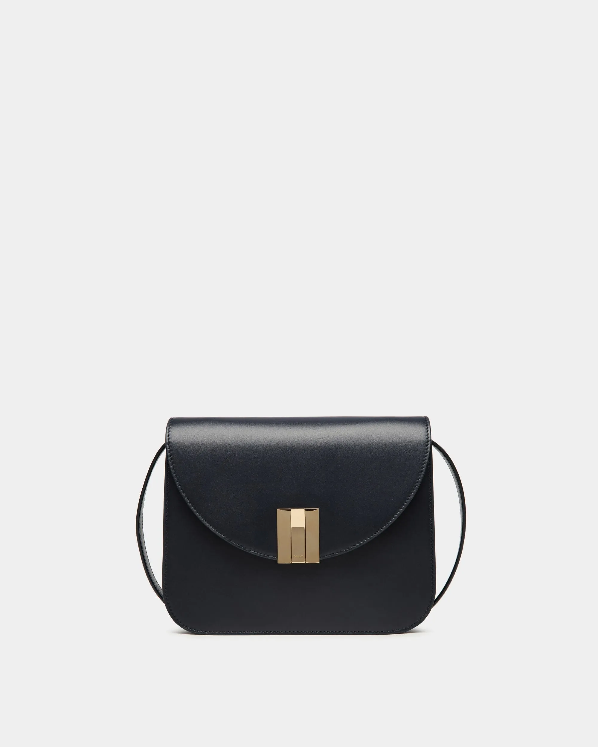 Ollam Crossbody Bag in Navy Blue Leather 