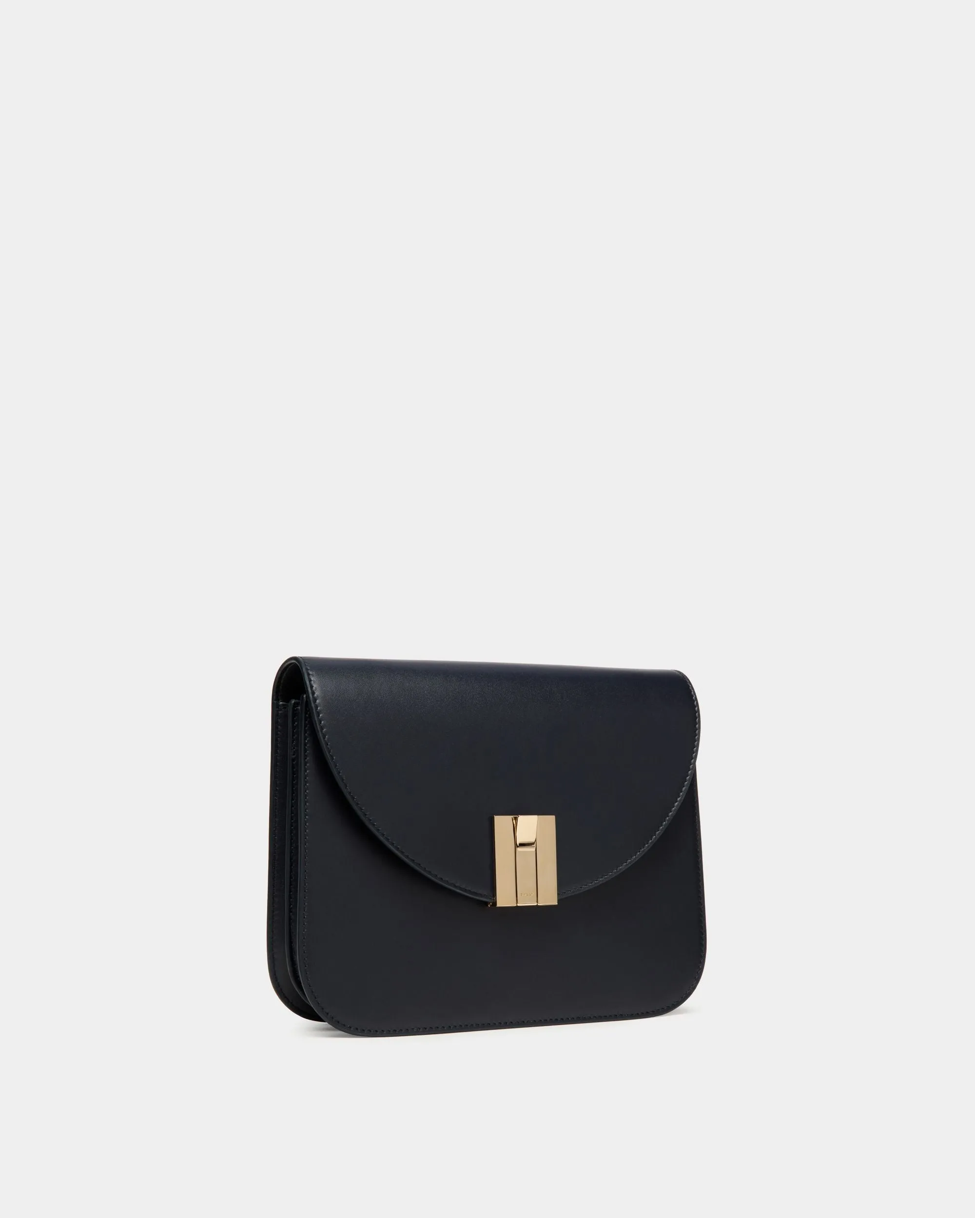 Ollam Crossbody Bag in Navy Blue Leather 