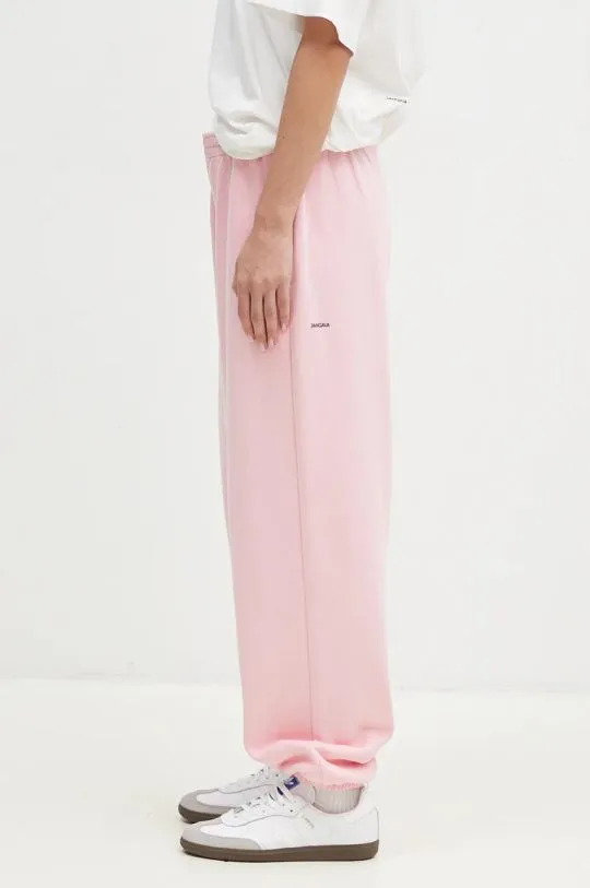 Pangaia cotton joggers pink color smooth