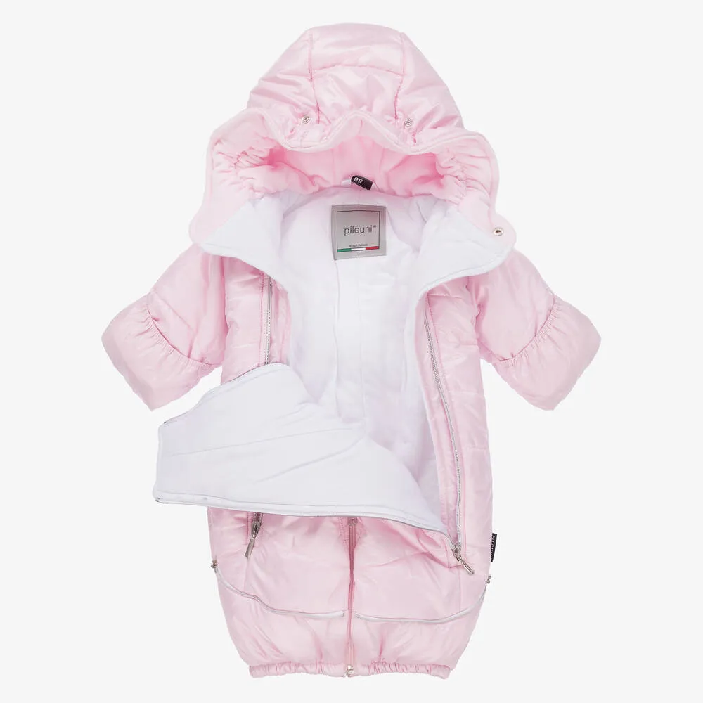 Pink 2-in-1 Baby Snowsuit