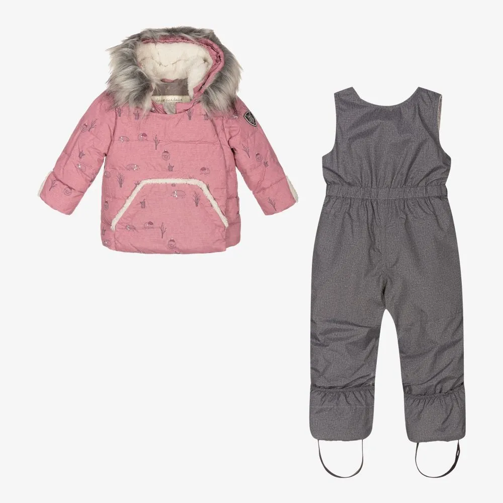 Pink 3-Piece Snowsuit Set