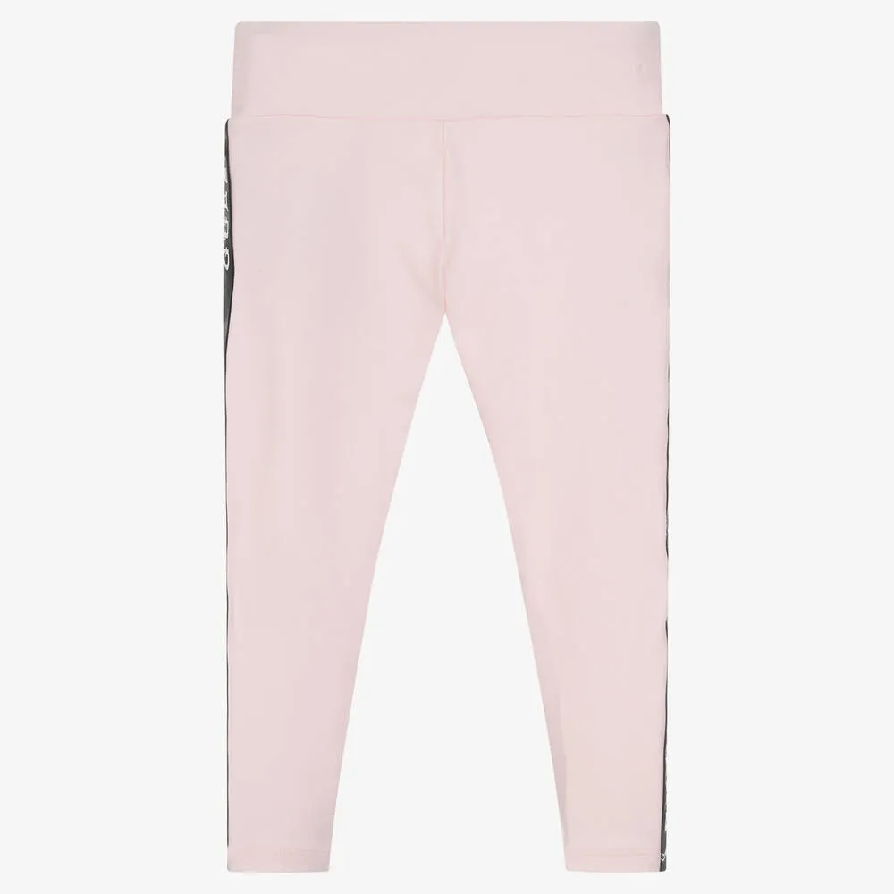 Pink Cotton Logo Leggings