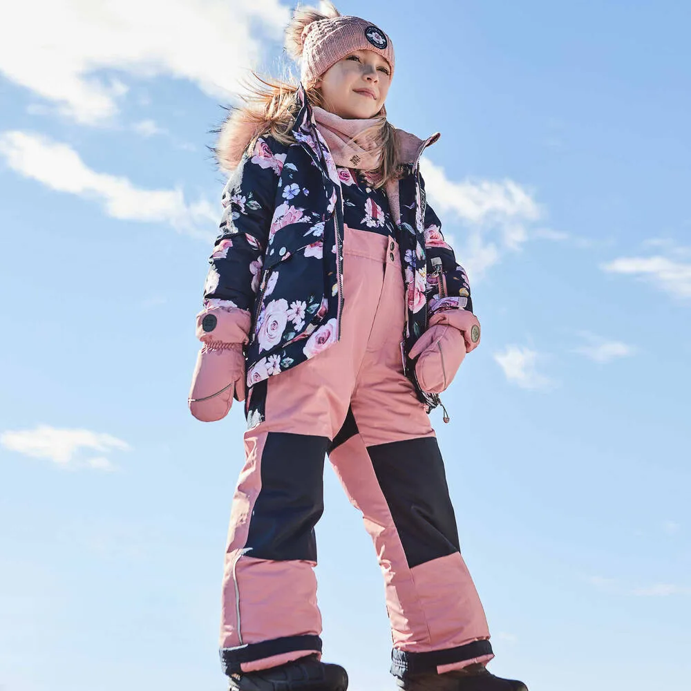 Pink Floral 2 Piece Snowsuit