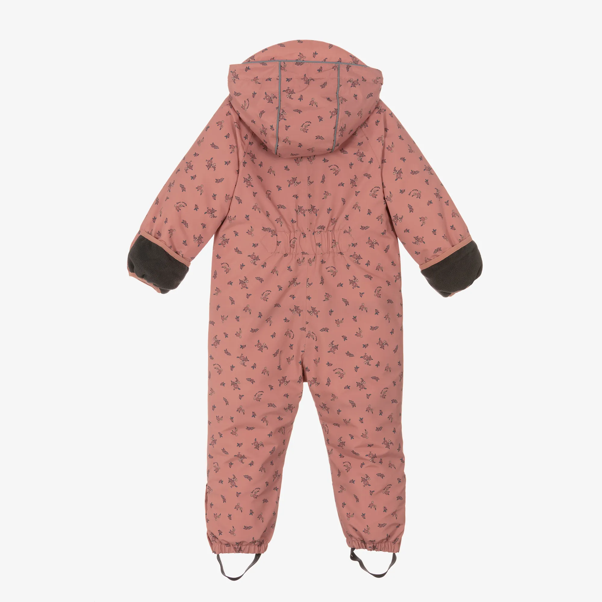 Pink Floral Padded Snowsuit