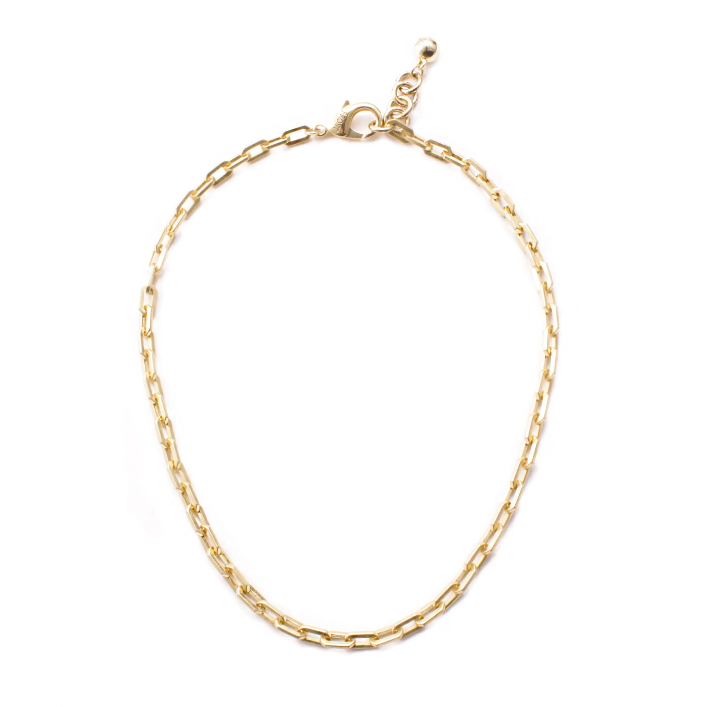 Plaza Edge Link Necklace Base - Gold