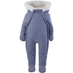 Rachel Riley Faux Fur Trim Snowsuit, Blue