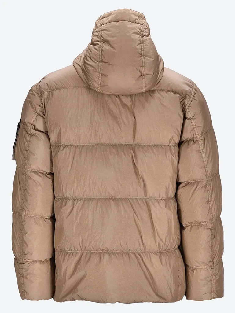 Recycled nylon real down jacket