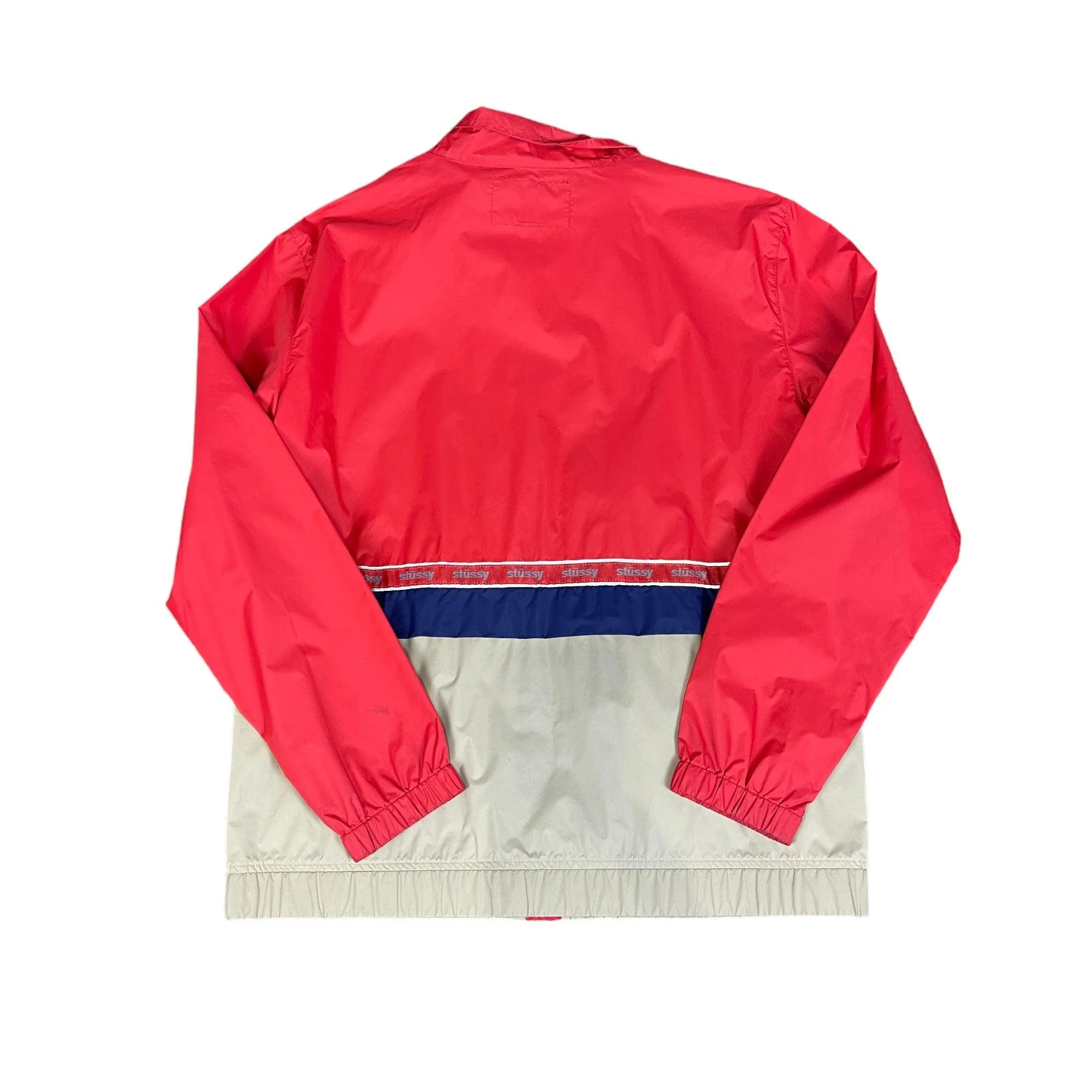 Red + Beige Stussy Jacket - Medium