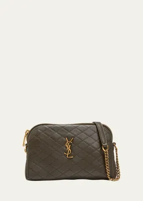 Saint Laurent Gaby Mini YSL Crossbody Bag in Quilted Leather