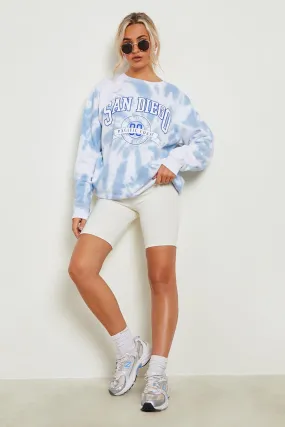 San Diego Printed Tie Dye Oversized Sweater