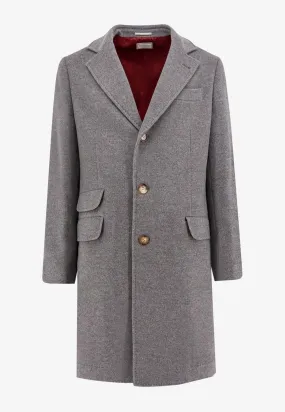 Single-Breasted Cashmere Coat