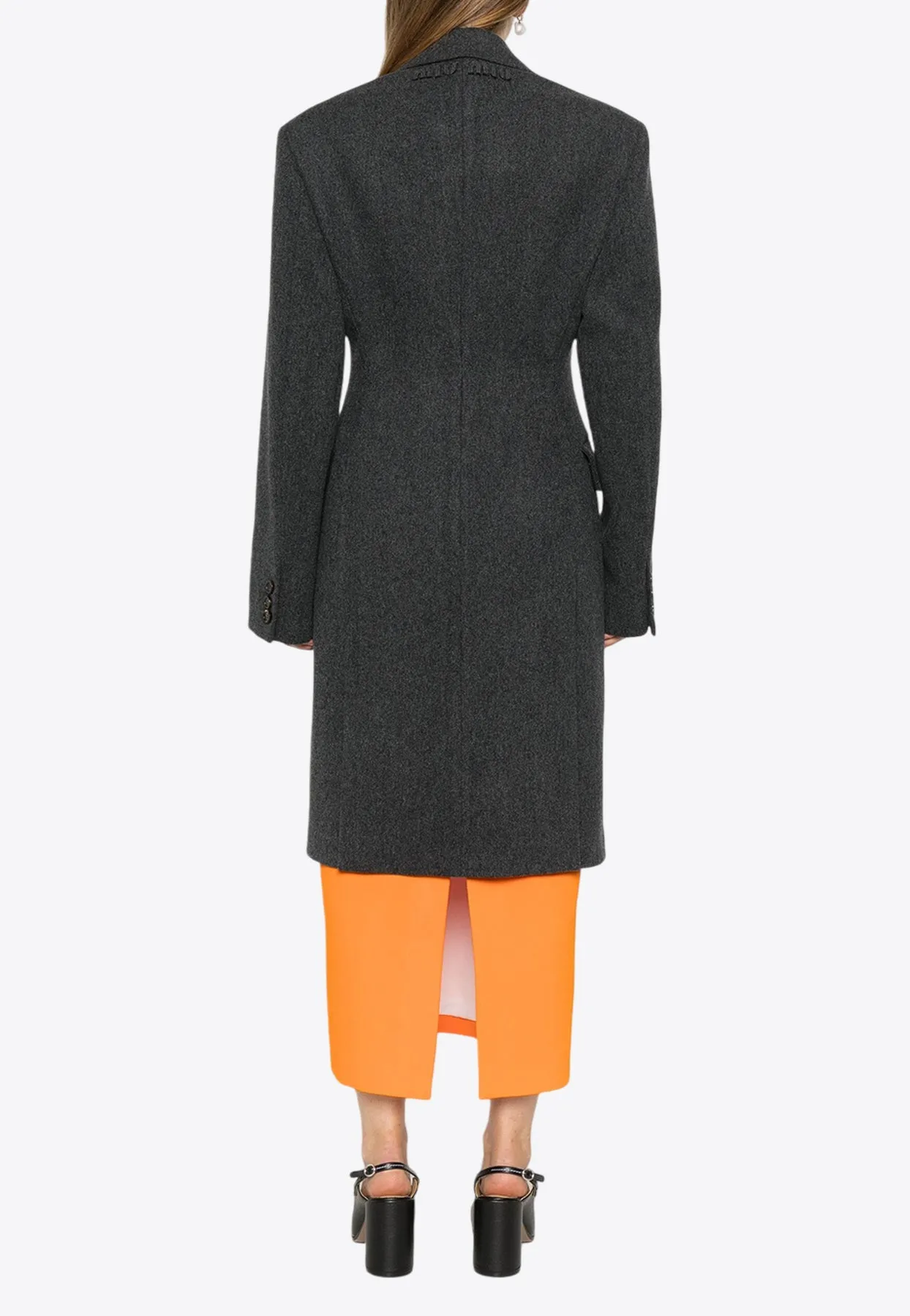 Single-Breasted Wool Coat