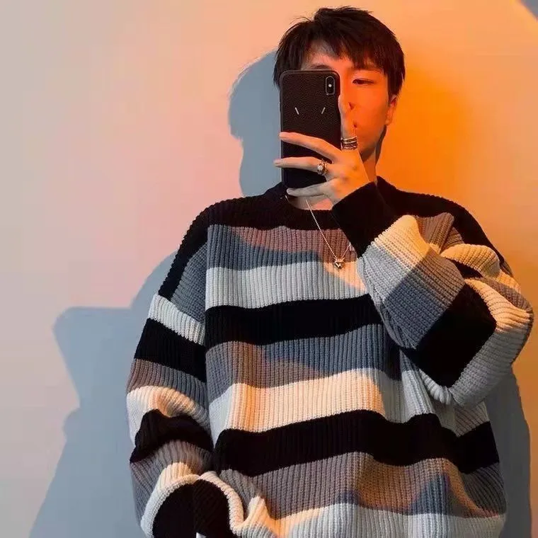 Striped Crewneck Sweater Men's Style