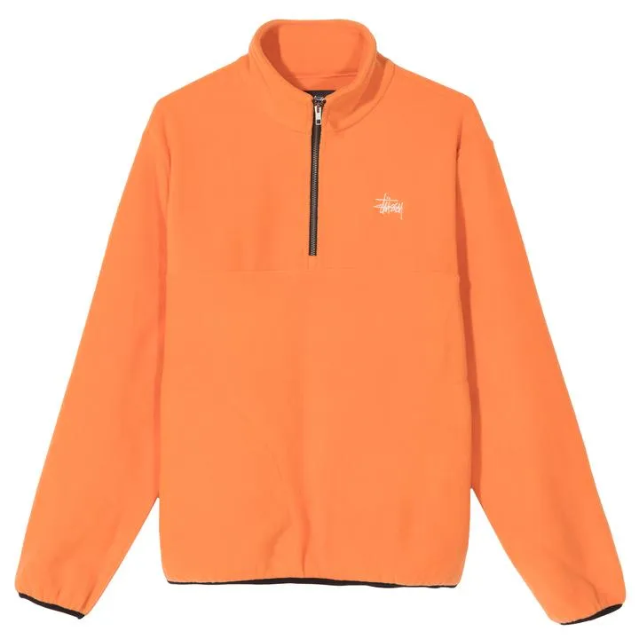 STSSY BASIC POLAR FLEECE MOCK // ORANGE