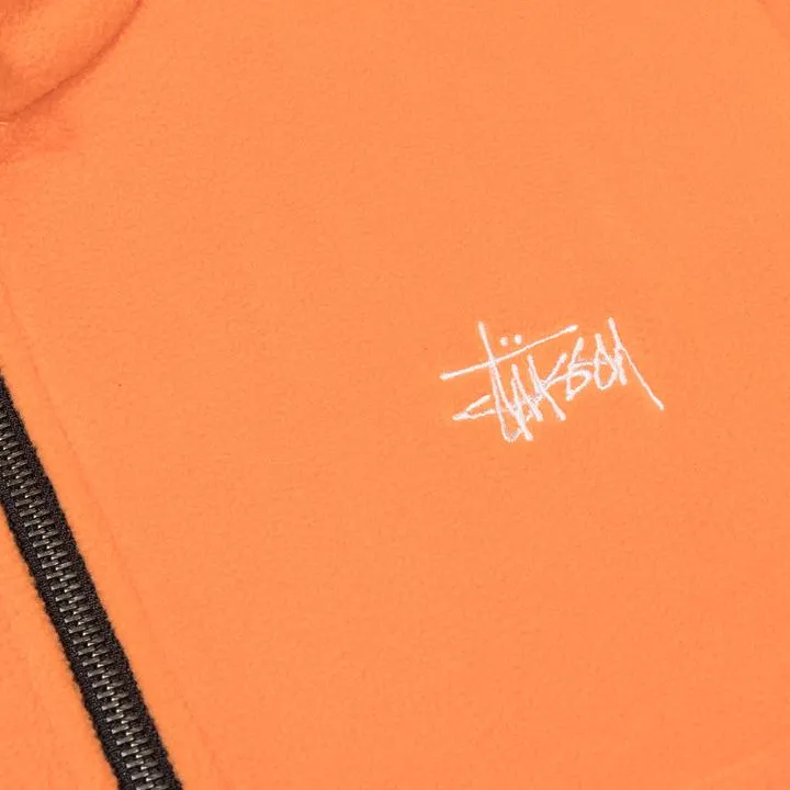 STSSY BASIC POLAR FLEECE MOCK // ORANGE