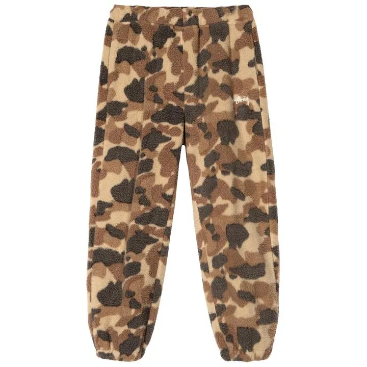 STSSY CAMO FLEECE PANT // CAMO