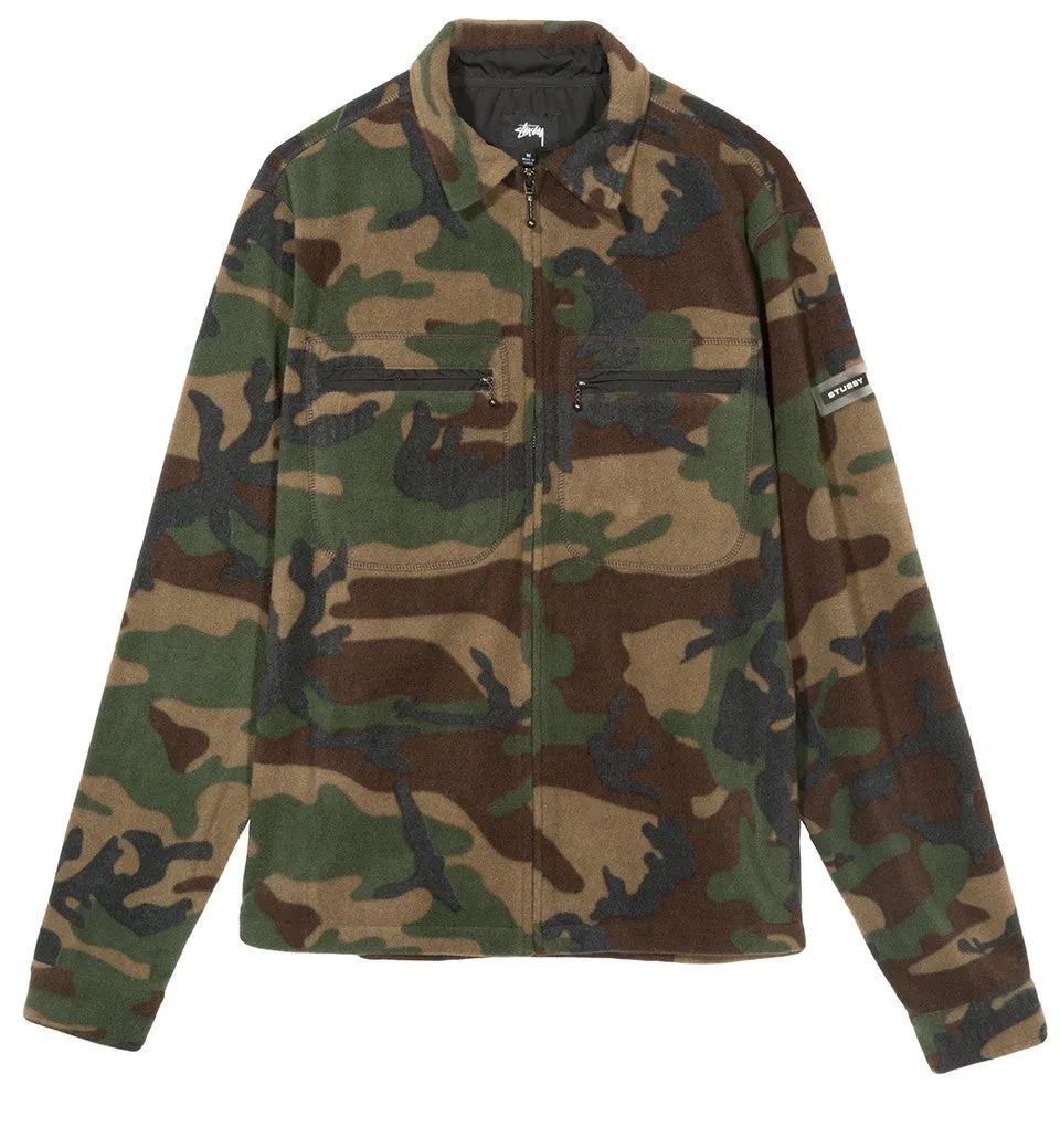 STSSY POLAR FLEECE FULL ZIP // CAMO