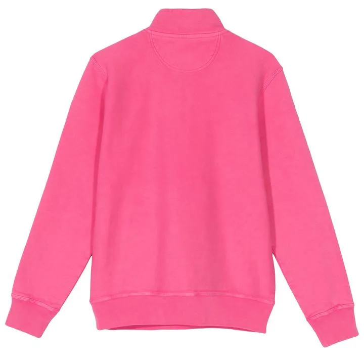 STSSY STOCK FLEECE MOCK // HOT PINK