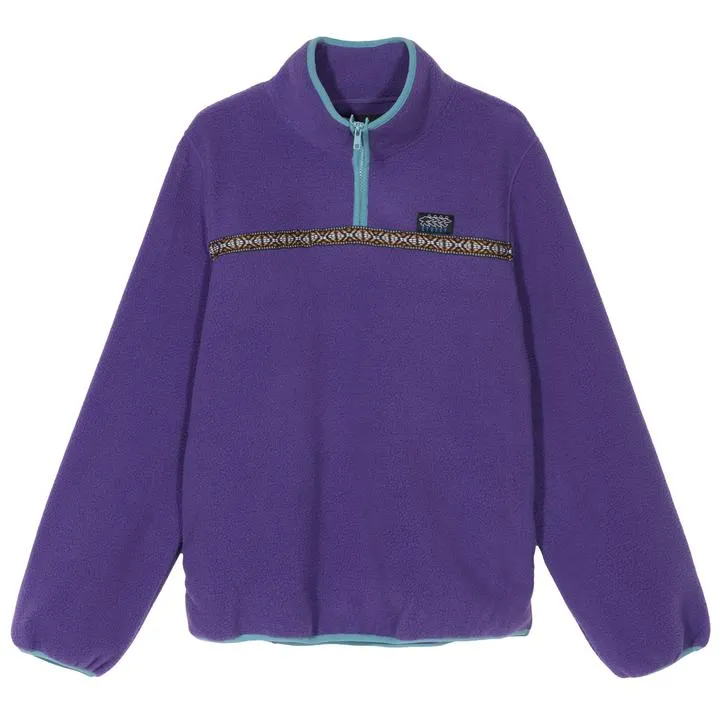 STSSY SUMMIT HALF ZIP POLAR FLEECE // PURPLE