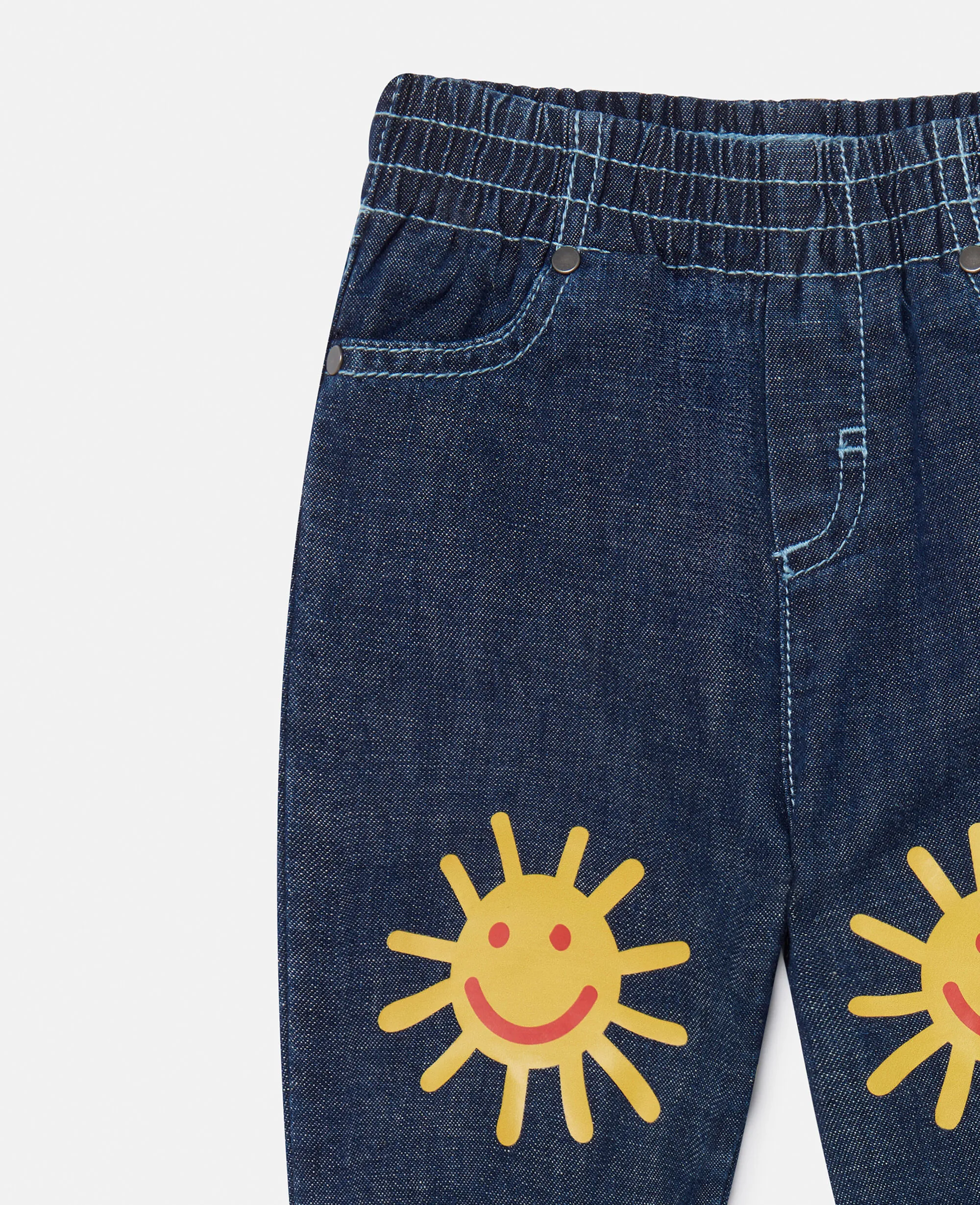 Sun Printed Denim Joggers