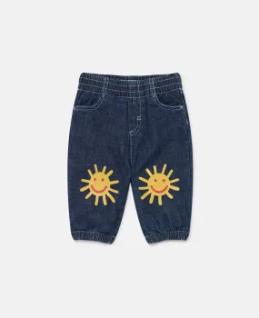 Sun Printed Denim Joggers