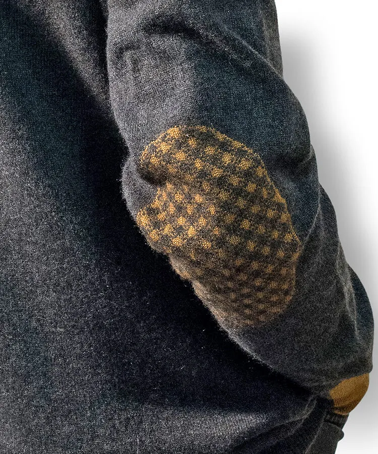 Sweater with elbow patches