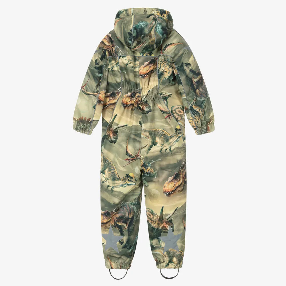 Teen Boys Green Dinosaur Snowsuit