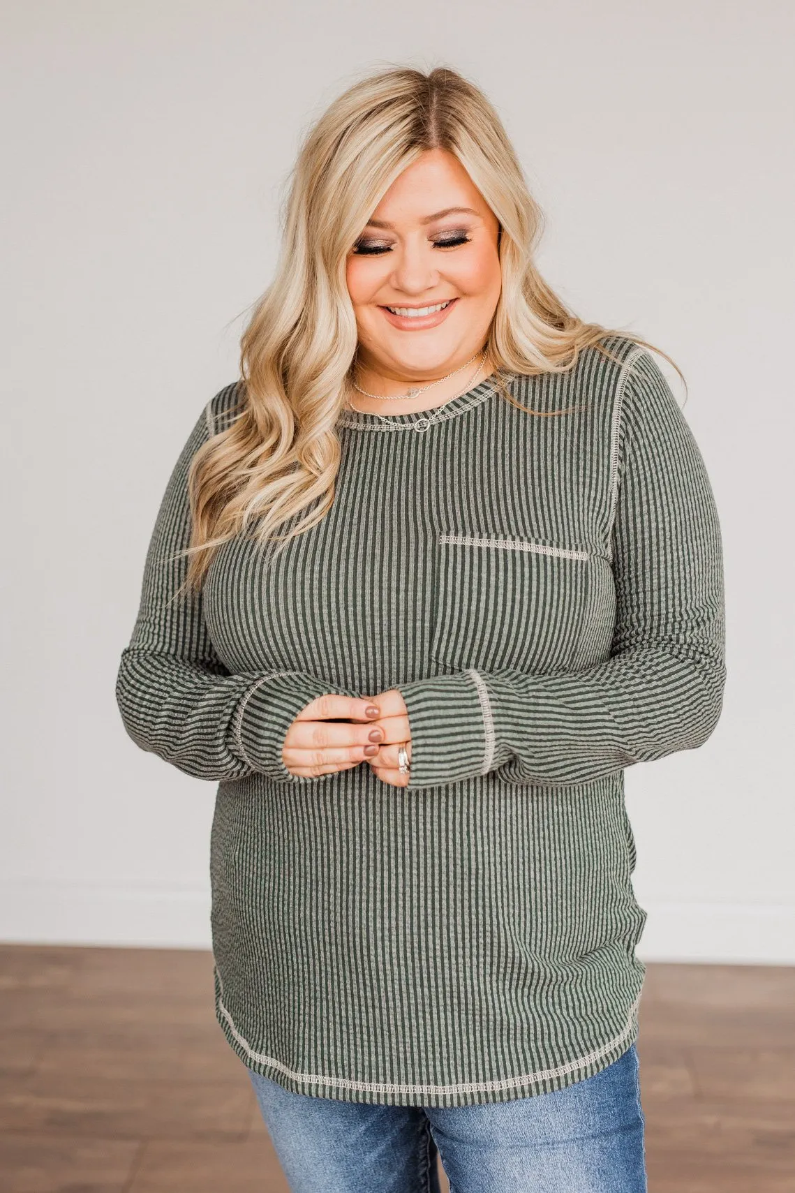 Time To Be Jolly Long Sleeve Top- Olive