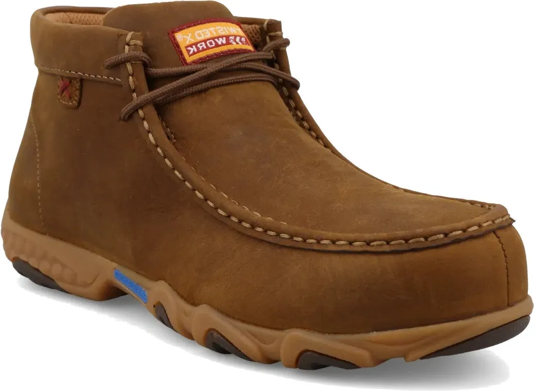 Twisted X Women's 4 Brown Work Moc Steel Toe Chukka Driving Moc