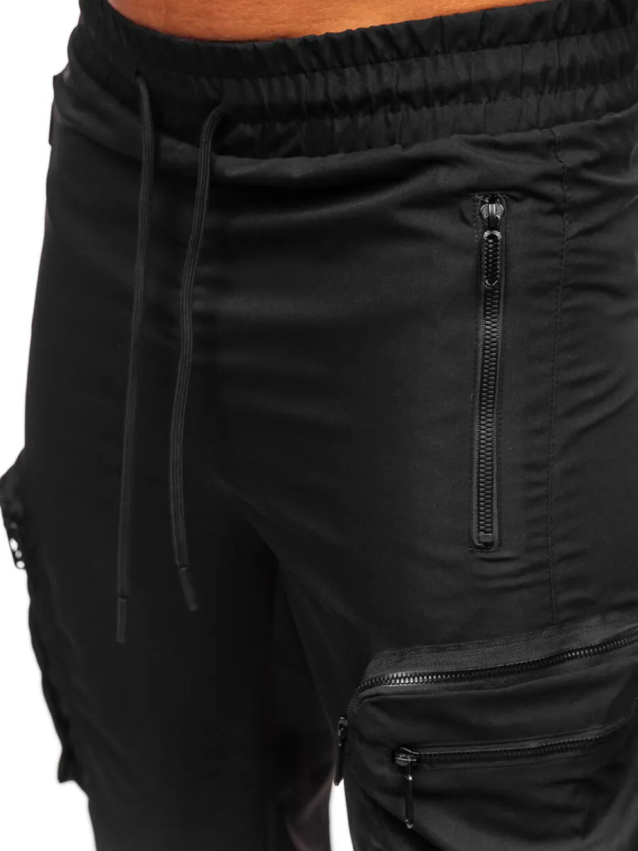 Uomo Joggers cargo Nero Bolf HSS296