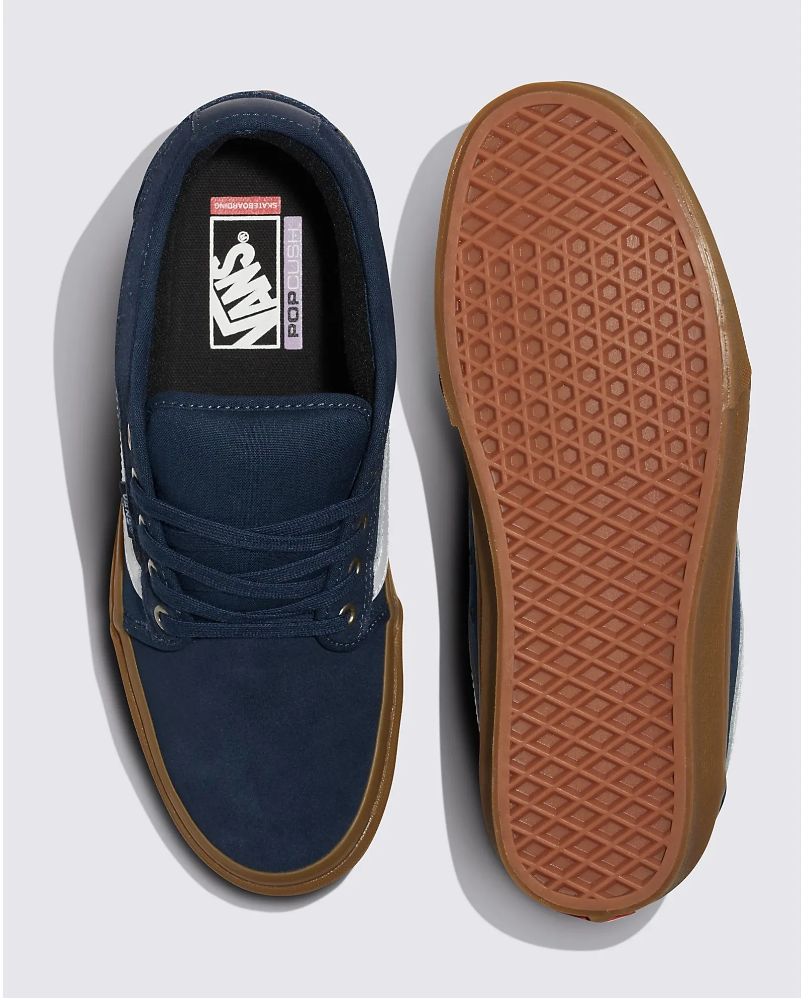 Vans Skate Chukka Low Sidestripe Shoe -Navy/Gum