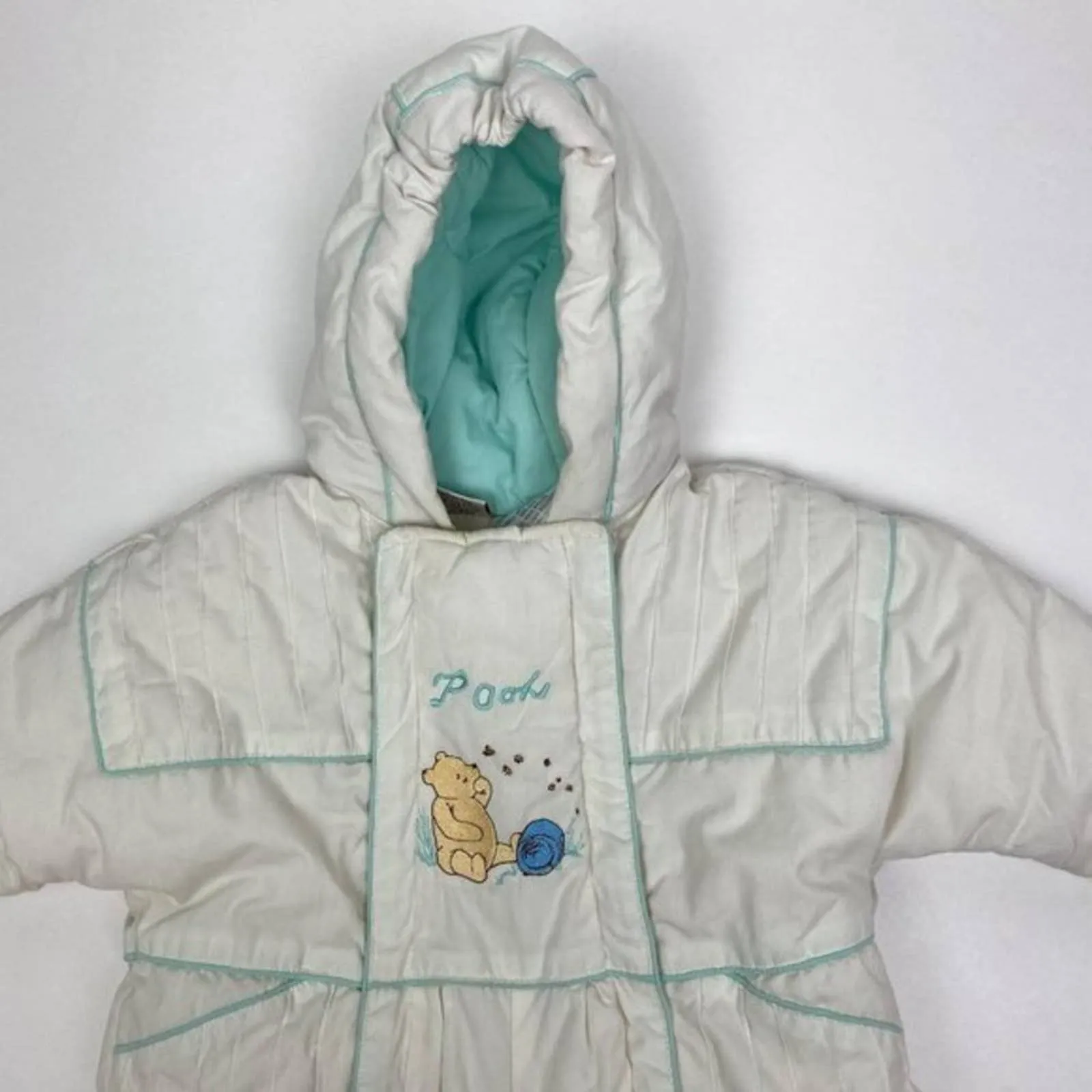 Vintage 90s Winnie the Pooh Snowsuit Bunting 6-9 Months