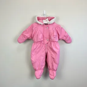 Vintage OshKosh B'gosh Pink Puffy Snowsuit 6-9 Months