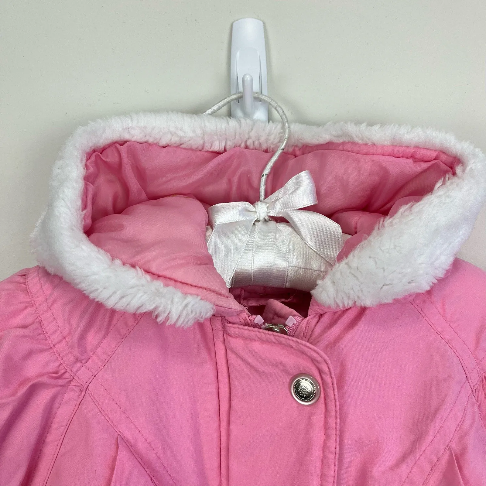 Vintage OshKosh B'gosh Pink Puffy Snowsuit 6-9 Months