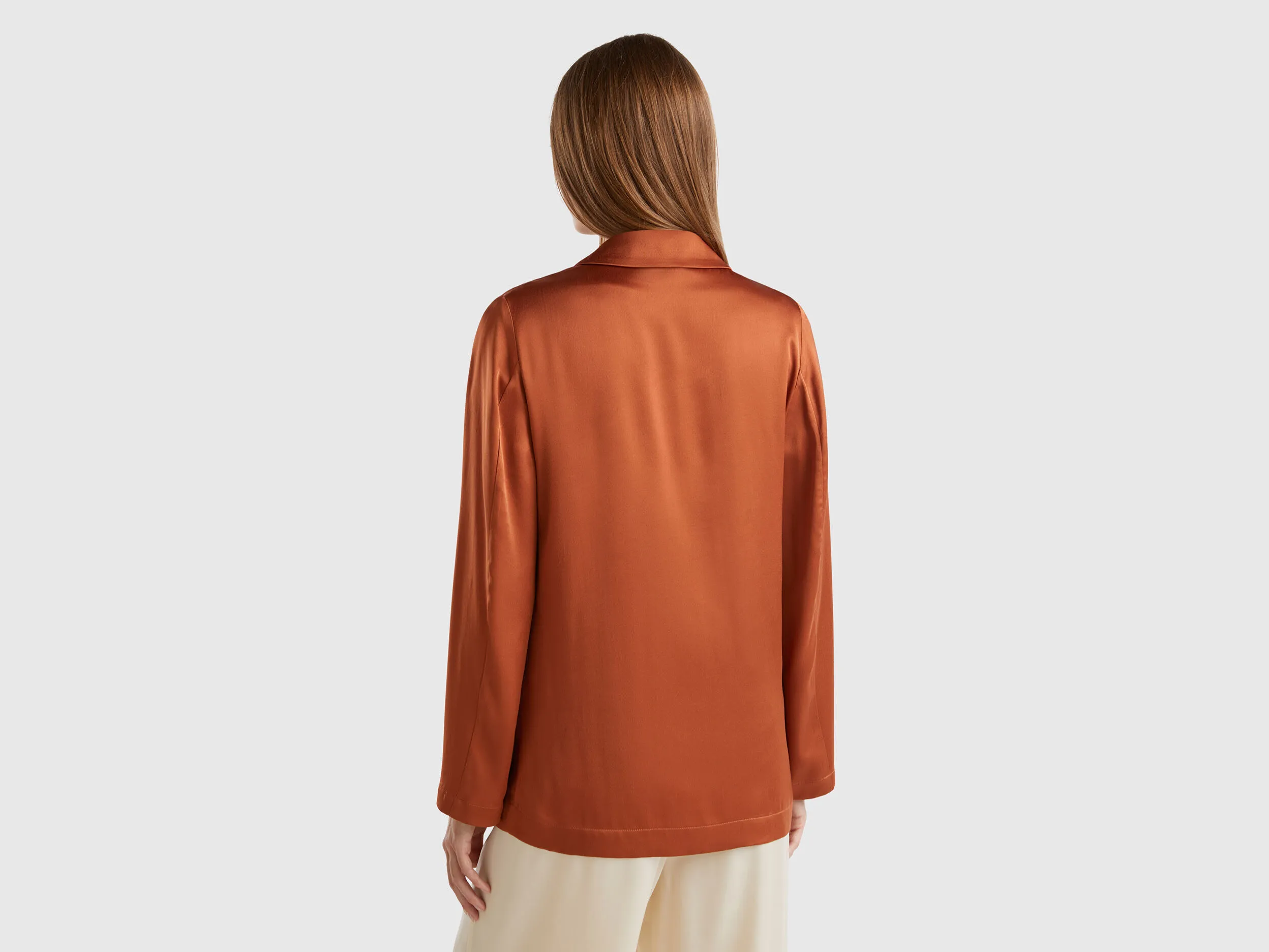 Viscose blazer - Burnt | Benetton