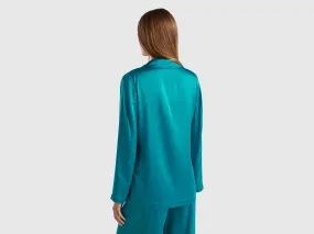 Viscose blazer - Teal | Benetton