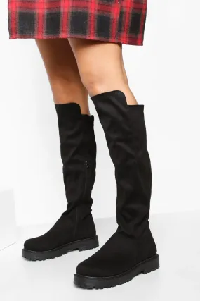 Wide Width Chunky Knee Boots