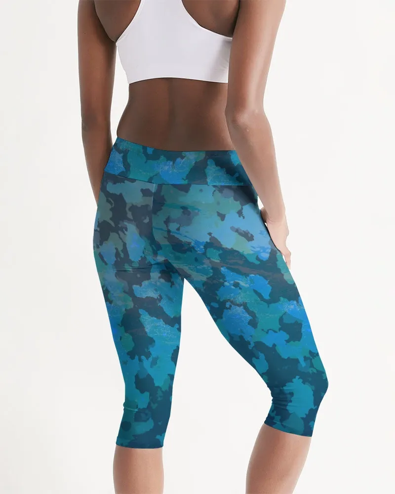 Women's CoastFlex Active Ocean Camo Capri Leggings