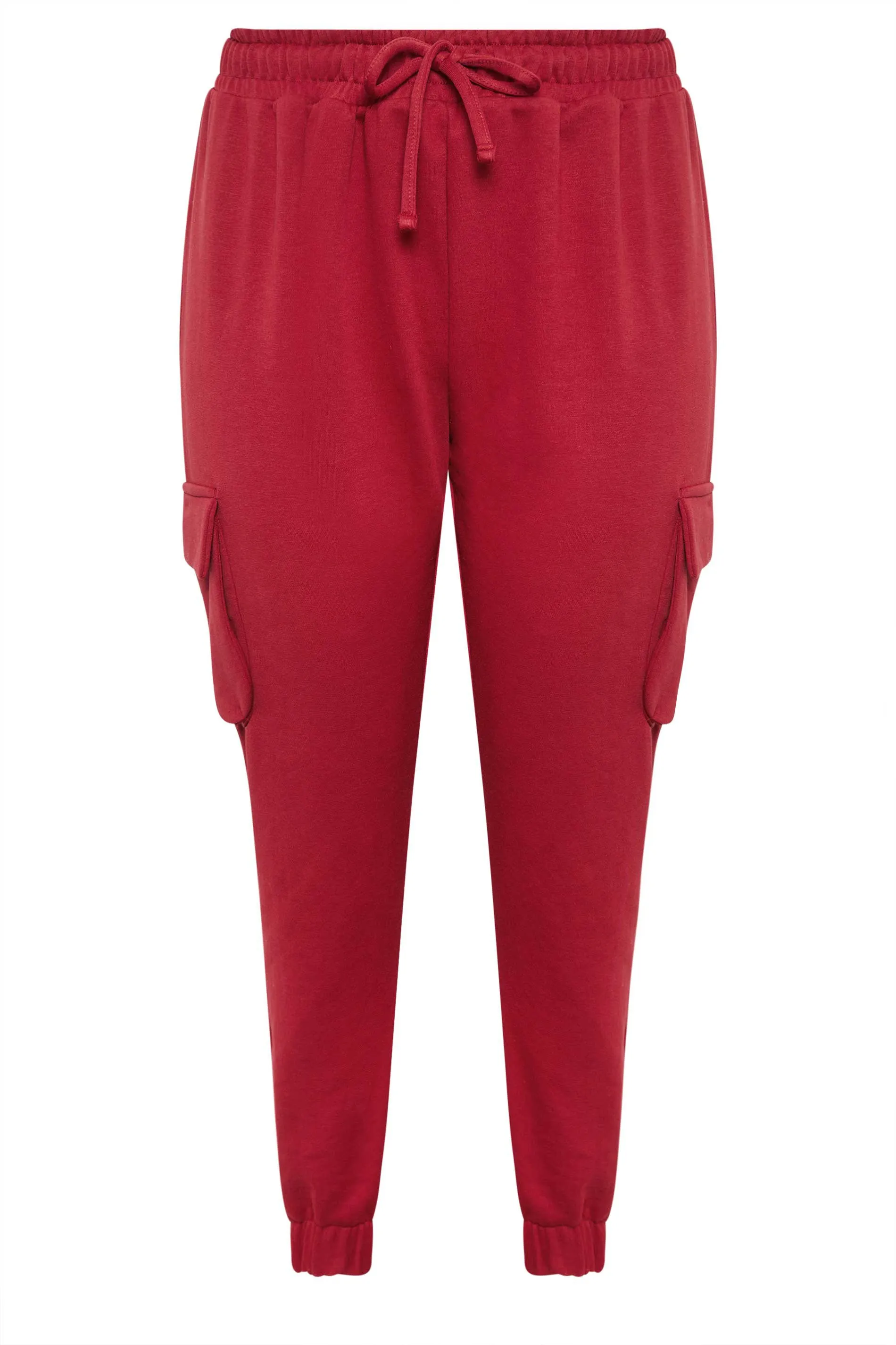 YOURS Curve Red Cuffed Cargo Joggers